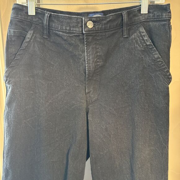 Scoop Women's High Rise Wide Leg Black Jeans. Size 8 Stretch - Picture 5 of 7